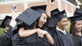 University students graduating